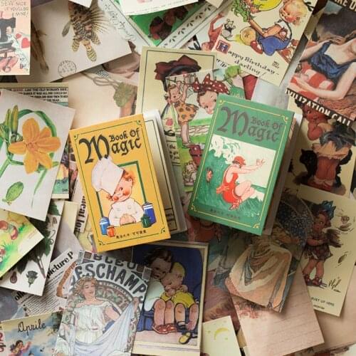 100 Sheets/pack Vintage Magic Book Theme Memo Pad Retro Portable Notepad Journal Scrapbook Diy Decor Material Paper Mini Note