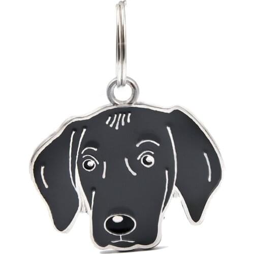 Hot sale 1pcs Enamel WEIMARANER Dog charms with Split key ring Key Chain bag Making fit for dog pet collar key chain HC466