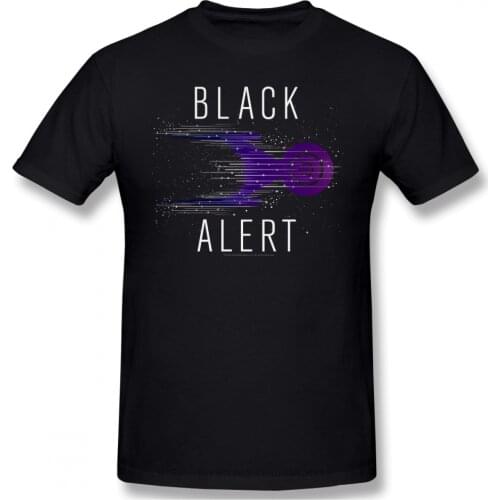 Discovery Black Alert Ship Space Fill Comfort Clothes Cool Design Star Trek Science FictionTV Series Cotton Men T-Shirt