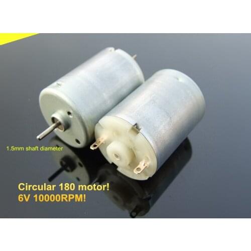 JP Circular 180 motor,1.5mm shaft diameter 6V 10000RPM! electrical motors Toys 180 DC High speed motor