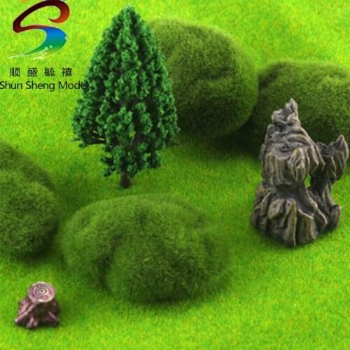 Simulation moss stone sand table model material flocking props fake lawn micro landscape meat window DIY decoration