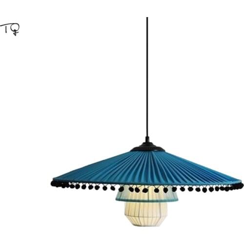 Chinese Classical Retro Fabric Art Pendant Lights For Living/dining Room Decor Home Led Hanging Lamp Bedside Bedroom Restaurant