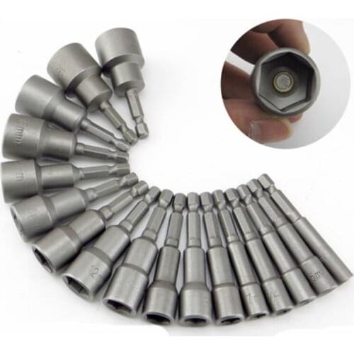 Magnetic Drill Bit Socket Nut Driver Hex Adapter Shank Tools 6-19mm High Quality