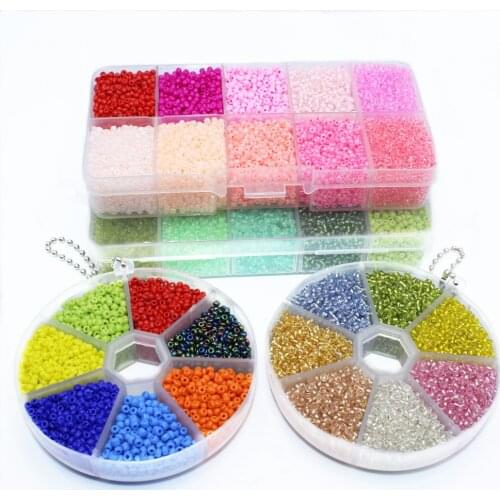 Wholesale 2mm Mixed Box Set Czech Glass Seed Spacer Beads Charm Rondelle Loose Beads for DIY Bracelet Necklace Jewelry Making