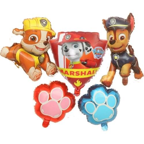 2021 New Paw Patrol Birthday Toys Set Chase Marshall Sky Rubble Latex Balloons Figure Patrulla Canina Party Decor Gift Toys