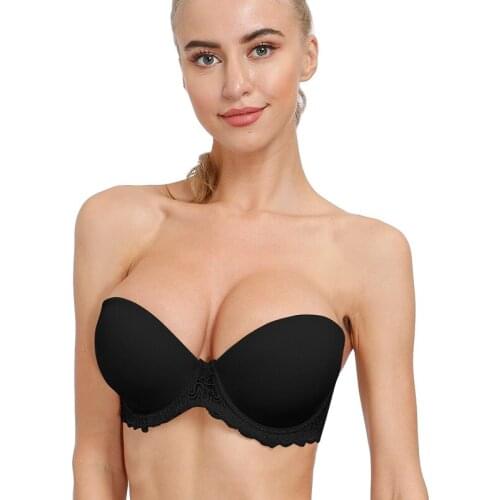 New Strapless Thin Cup Unpadded Women Sexy Bras Underwire Lace Bralette Push Up Lingerie Multiway Bra
