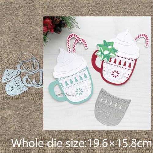 New Design Craft Metal stencil mold Cutting Dies Christmas Mug decoration scrapbook die cuts Album Paper Card Craft Embossing