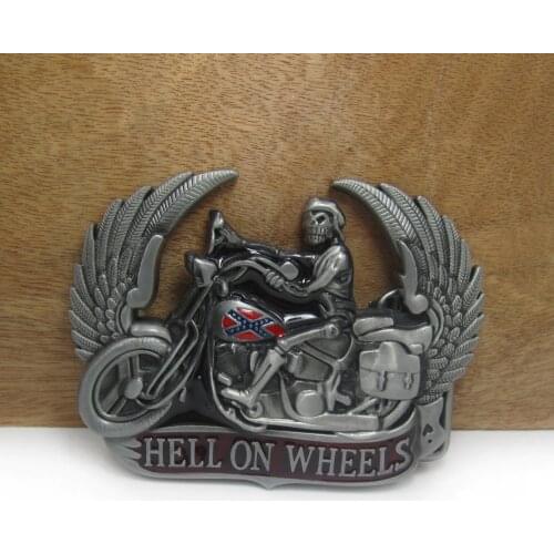 BuckleClub wholesale zinc alloy motor driver belt buckle jeans belt buckle FP-02921-1 pewter finish 4cm width loop