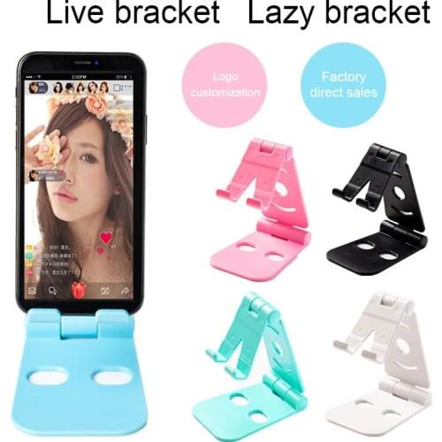 Plastic Folding Mobile Phone Stand Adjustable Desktop Mobile Phone Universal Stand Desktop Tablet Folding Stand