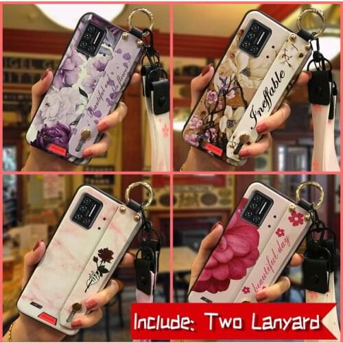 Durable Lanyard Phone Case For UMIDIGI Bison GT Anti-knock For Girls Anti-dust Silicone Original