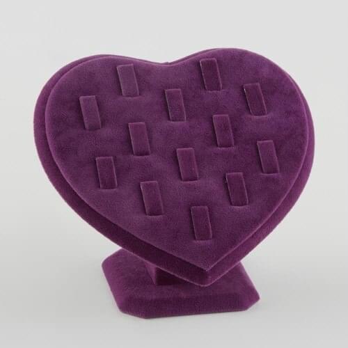 Enlightened Decor Native Heart Suede Purple Ring Jewelry Stand (Aydındecor)