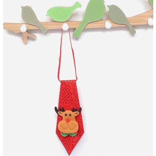 Rave cartoon Sequins Ties Adult children small gifts cute Men and women Christmas tie Christmas party decoration Props