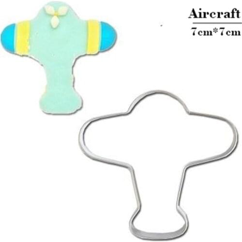 Airplane Boy Birthday Party Decoration Cookie Cutter Mould Cake Decorating Tools Stainless Steel Fondant Gadget Kitchen Top Shop