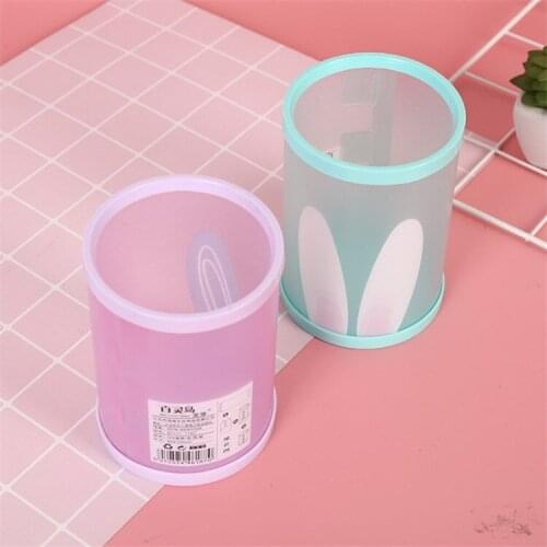 Cute Cartoon Pattern Storage Pen Holder Creative Plastic Make Up Container Office Furnishings Pen Organizer office organizer