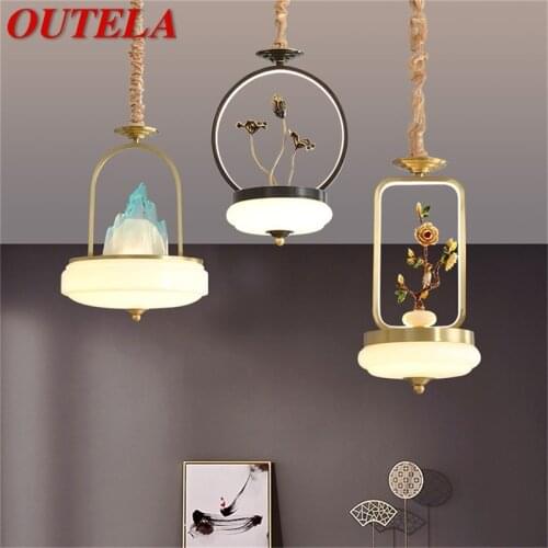 OUTELA New Pendant Light Modern Creative Brass Lamp Fixtures LED Decorative For Home Stairs Dining Room