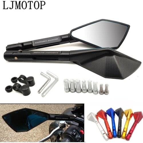 Universal Motorcycle Rearview Mirror Moto side Mirrors CNC black For Yamaha XMAX125 XMAX250 XMAX400 XMAX300 VMAX VMAX 1700
