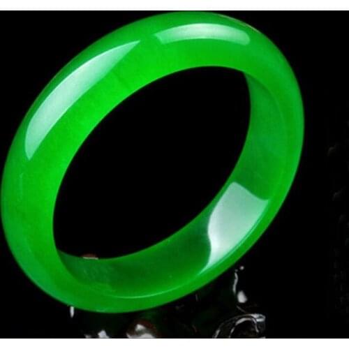 Inner 58-62mm AAA Natural Burma ice kinds full green bracelet wholesale 2pcs Quartz Bracelets Bangle mans Womans