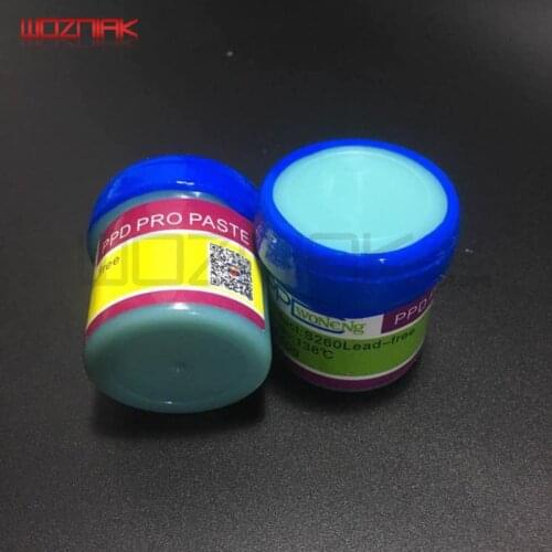Wozniak Free Shipping PPD A8 A9 A10 BGA chip low temperature SnBi Unleaded Solder paste + Scraper Tin paste Tin plating tool