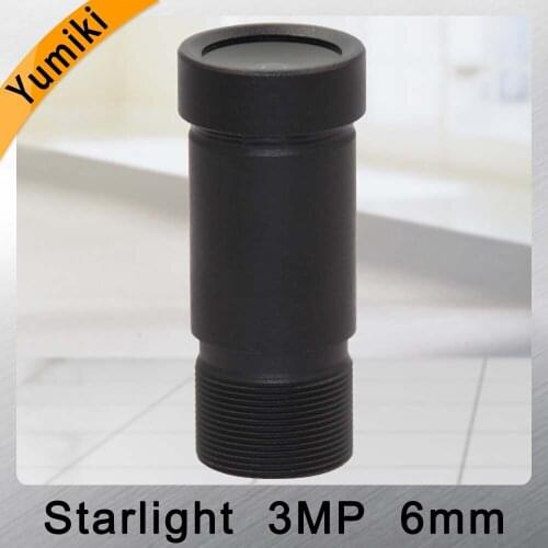 Yumiki M12 CCTV 3MP 6mm lens F1.2 Focal Length 6mm Sensor 1/2.5" Optical starlight scope aspherical lens Starburst