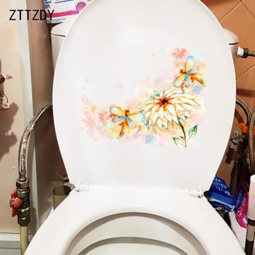 ZTTZDY 25×20CM Ink Painting Home Living Room Wall Decoration Fashion Bathroom Toilet Sticker T2-1367