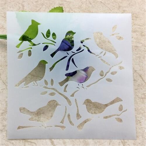 1 Sheet Birdie Layering Stencils for DIY Scrapbooking/photo album Decorative Embossing DIY Paper Cards Crafts