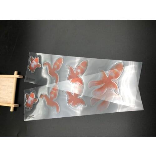 3pcs New Creative Red Fish Resin Decorative Sticker 3D Simulation For DIY Micro Landscape Scrapbooking Stickers Tools