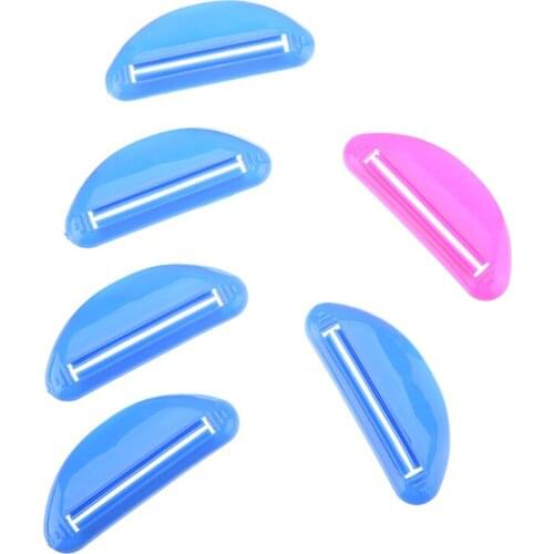 6PCS Toothpaste Squeezer Ointment Cosmetics Toothpaste Tube Squeezer Dispenser Facial Cleanser Plastic Tube Squeezer Holder