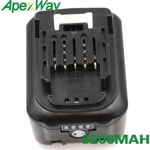 ApexWay 12V BL1041 3200mAh Rechargeable Battery for Makita BL1040 BL1040B BL1015 BL1020B BL1016 BL1021 +Gift Electric drill bit