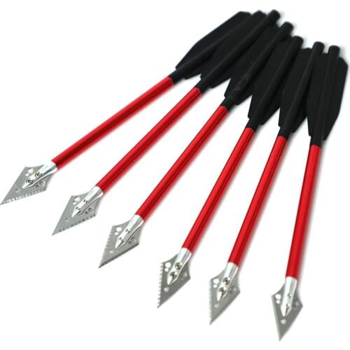 Aluminium Crossbow Bolts Arrows 6.69in Pistol Crossbow Arrow Steel Broadhead Hunting Arrows for 50-80lbs Mini Crossbow Shooting
