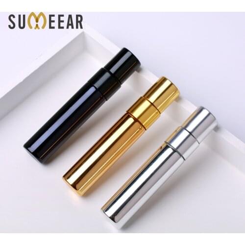 100 PCS/Lot 5ML mini Perfume Bottle Golden silver black bottle With Packing box Atomizer Spray Bottles Sample