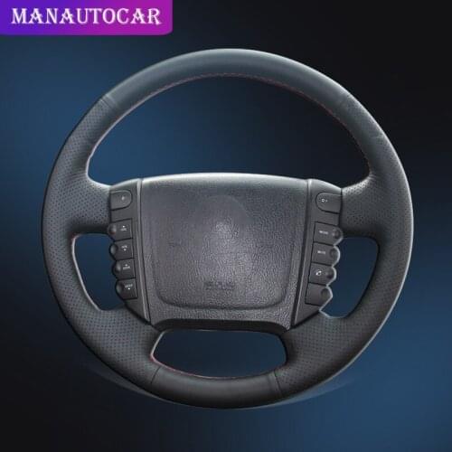 Car Braid On The Steering Wheel Cover for Ssangyong Rexton Rexton W Rodius Auto Braiding Wheel Covers Car-styling