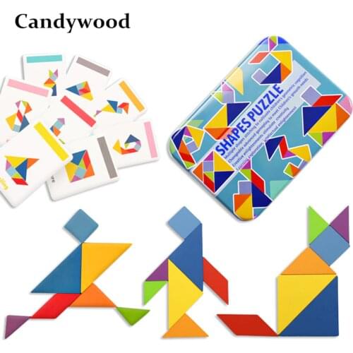 Candywood Creative Puzzle 4 Styles Kids Wooden Toys For Children Jigsaw Puzzle Kids Early Learning Educational Toys