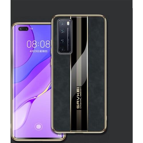 For Huawei Mate 40 P40 Pro Plus Honor 30S P40 P30 Nova 7 6 SE Glossy Plating Lens Protection Case All-inclusive Shockproof Cover