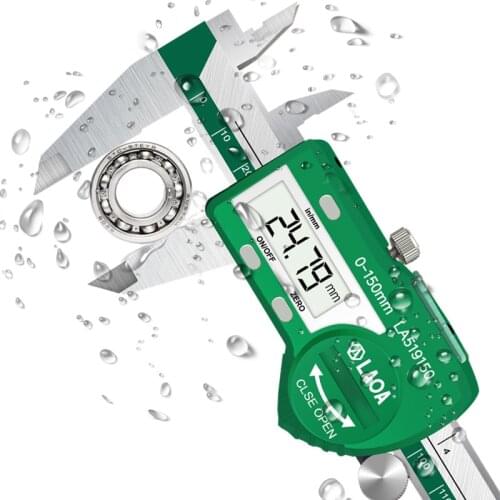 LAOA Digital Vernier Caliper Waterproof Stainless Steel Electronic 150mm Measuring Tool 6 inch Measuring Instrument Micrometer