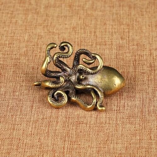 DIY Squid Keychain Accessories Vintage Octopus Brass Beads Copper Paracord Bracelet Accessories
