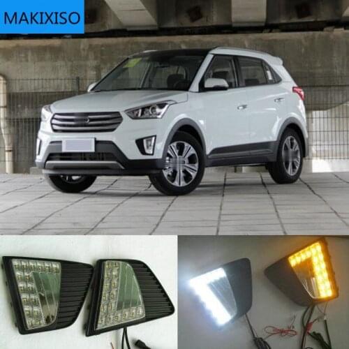 For Hyundai ix25 Creta 2014 2015 2016 Driving DRL Daytime Running Light fog lamp Relay 12V LED Daylight car styling