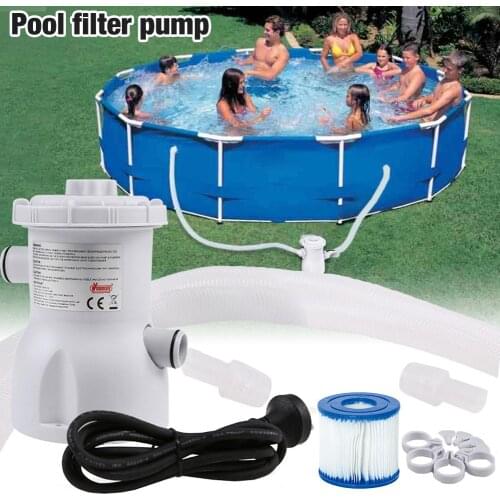 EU Plug Pool Filter Pump Swimming Pool Pump And Filter Kit Food Grade PVC Environmentally Friendly Easy To Clean Pool Cleaner