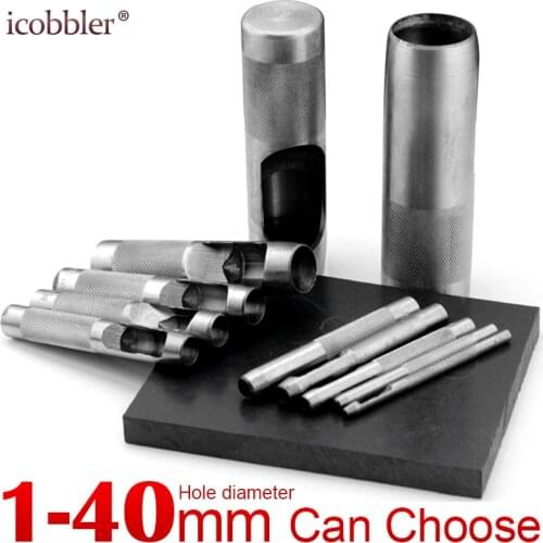 DIY Leather Craft Punching Tool Leather Hollow Punch Set, Leather Handicraft Rubber Cloth Multi-purpose Paper Gasket Punch