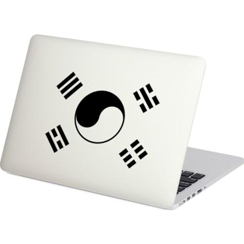 Korea Flag Laptop Sticker for Macbook Pro 16" Air Retina 11 12 13 15 inch Dell Vinyl Mac Book Skin ASUS Notebook Decal Decor