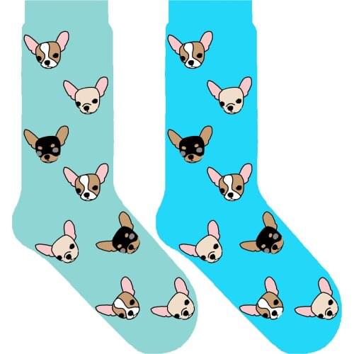 Chihuahua crew socks unisex cute dog paw socks with Chihuahua dog themed gift for women novelty puppy breed ORIGINAL 50 pair/lot
