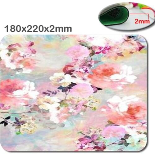 New Arrival Customized Rectangle Flowers Mousepad Anti Slip Comfort Mouse Pad - Durable Office Accessory Gift 220*180*2mm