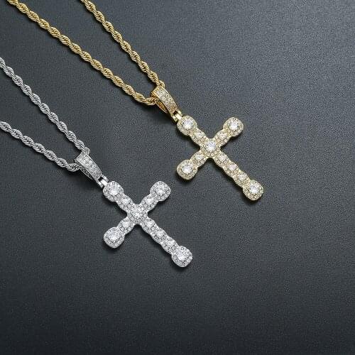 Hip Hop Cross Brass Pendants Men Bling Bling Jewelry For Man and Women CN332