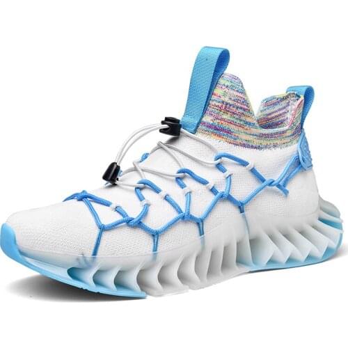 Mens Running Shoes Breathable Blade Sneakers Oudoor Trendy Wear-resistant Cushioning Sports Shoes Zapatillas Hombre