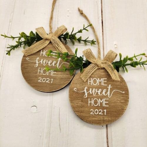2021 New Creative Wooden Decorative Signs Vintage Wooden Pendant Wall Hanging Home Decoration DIY Holiday Gifts Door Decor
