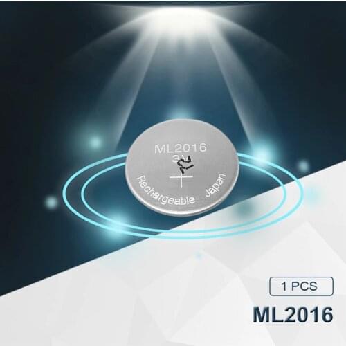 1pc Maxell Original ML2016 ML 2016 3v Li-Ion Lithium Ion Rechargeable Coin Cell Button CMOS RTC Battery Batteries