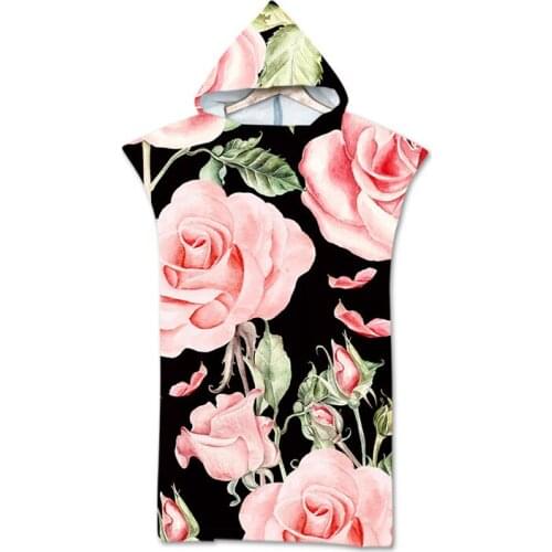 Microfiber Wetsuit Changing Robe Towel Poncho with hood Quick Dry Hooded Towels for Swimming Beach Surf Compact Beachwear Cloak