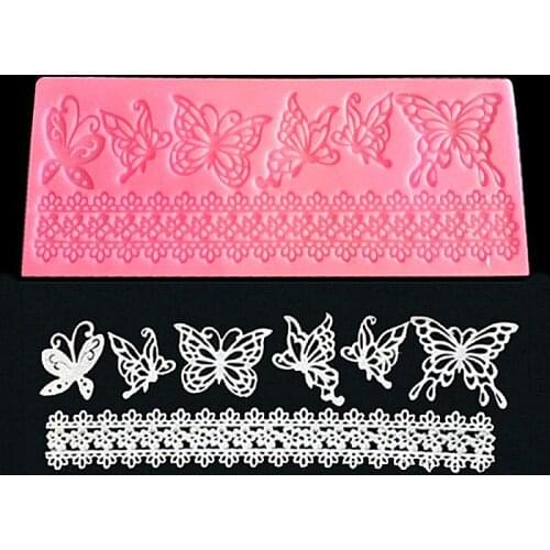 New Butterfly Flying Lace Print Embossing Die DIY Baking Tool Fondant Mold