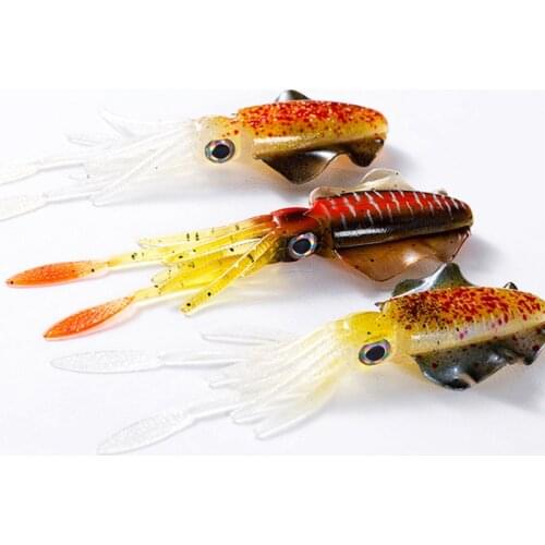 15CM 20G Fishing Soft Squid Lure Luminous/UV Squid Jig Fishing Lures For Sea Fishing Wobbler Bait