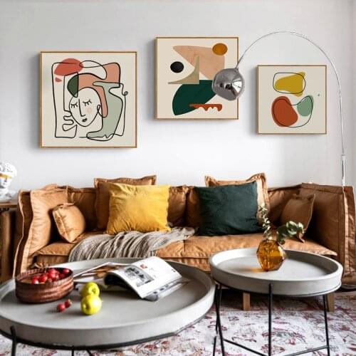 Simple Nordic characters Picasso Morandi color living room childrens room murals poster print picture decorative painting