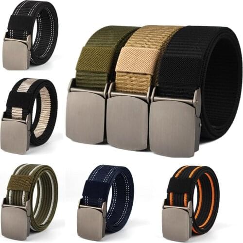 New Alloy buckle nylon Belt High Quality Men Female Outdoor Travel Tactical Waist Belt Men Canvas Belts Casual Pants Cool Belts